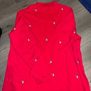 Bechamel Red Long Sleeve Top